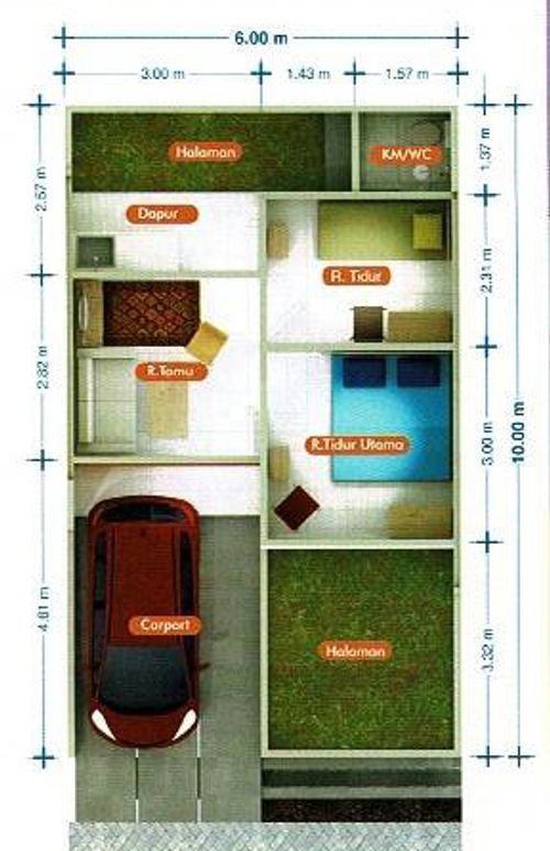 foto denah rumah tipe Vanadi perumahan LOGAM BANGUN SETIA - 2