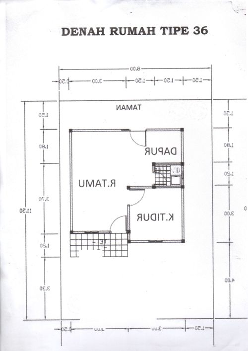 foto denah rumah tipe 36 perumahan PERUMAHAN PULOU BASAN ASRI