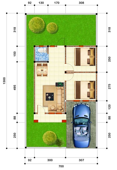 foto denah rumah tipe 36 perumahan ANGGOEYA REGENCY