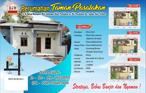 foto denah rumah tipe 36/60 perumahan PERUMAHAN TAMAN PASALAKAN