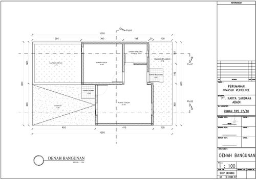 foto denah rumah tipe RUMAH SUBSIDI  perumahan Cimasuk Residence