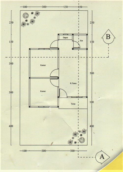 foto denah rumah tipe 36/98 perumahan PERUMAHAN DAMAI ASRI 4