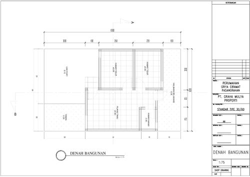 foto denah rumah tipe RUMAH SUBSIDI  perumahan Griya Ciramat Pasanggrahan