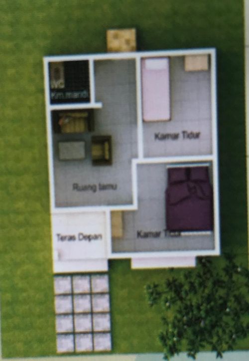 foto denah rumah tipe Victoria perumahan Victoria Land