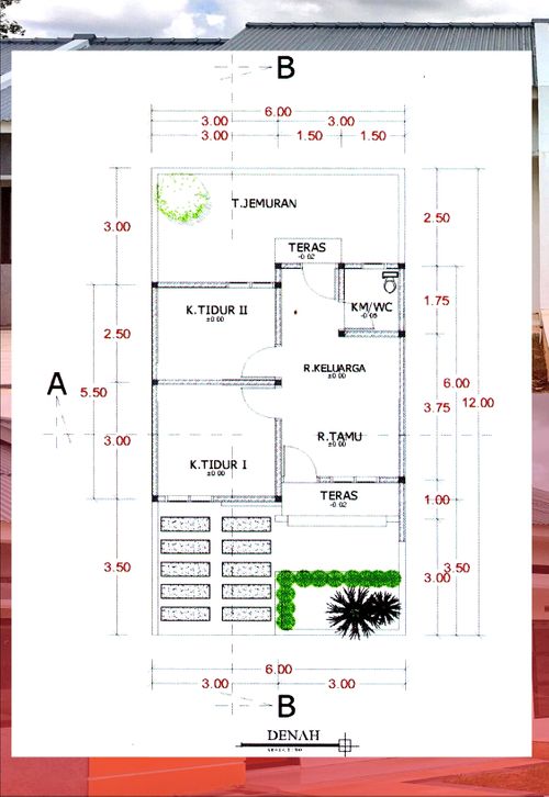 foto denah rumah tipe C-D perumahan PASIR PADI RESIDENCE