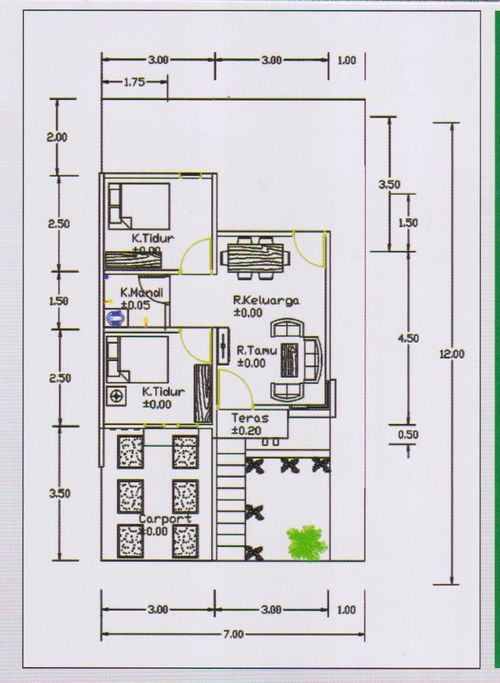 foto denah rumah tipe B perumahan PASIR PADI RESIDENCE