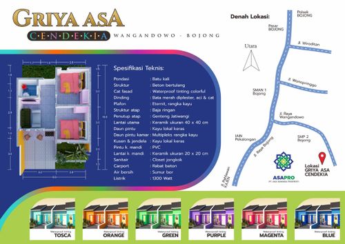 foto denah rumah tipe 30 perumahan Griya Asa Cendekia