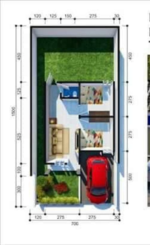 foto denah rumah tipe 36 perumahan Rizky Tanjung Regency