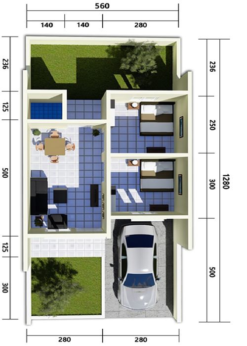 foto denah rumah tipe 36/72 perumahan GREEN MUTIARA 2 CITRA SUHANDI