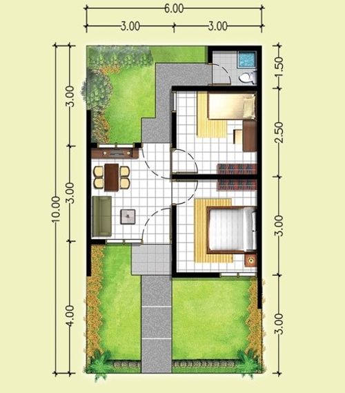 foto denah rumah tipe 30 perumahan Mutiara Puri Harmoni