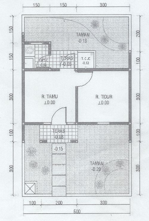 foto denah rumah tipe 22/60 perumahan GRAMAPURI PERSADA