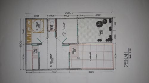 foto denah rumah tipe MINDI perumahan RANAU ESTATE SERANG 2