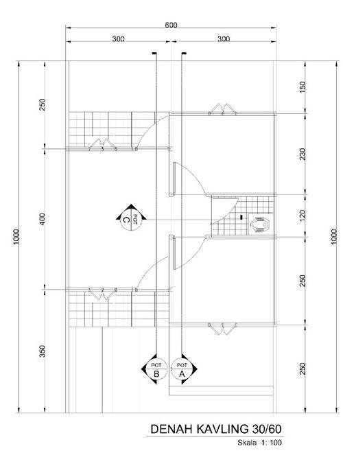 foto denah rumah tipe 30/60 perumahan Perumahan Grand Jaya Mulya
