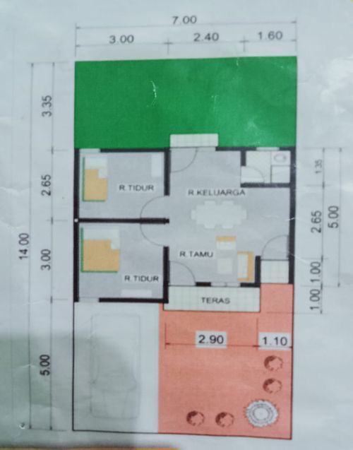 foto denah rumah tipe 36 perumahan Puri Bukit Indah