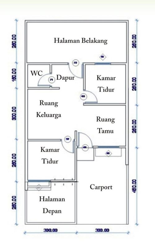 foto denah rumah tipe 36/72 perumahan Ar - Rusydu