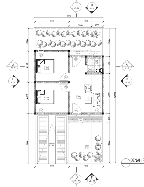 foto denah rumah tipe 33/72 perumahan GRAHA ESTETIKA REGENCY 