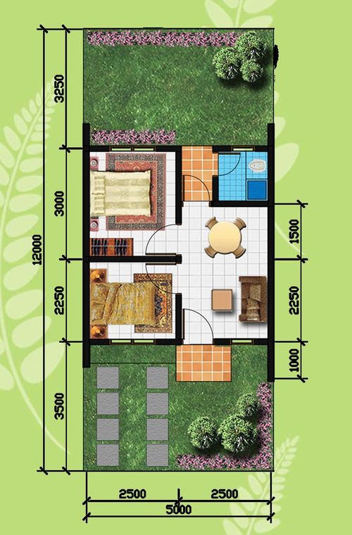 foto denah rumah tipe 27/60 perumahan Senopati Estate Sepatan