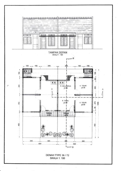 foto denah rumah tipe 36/72 perumahan The Sultan Regency 6