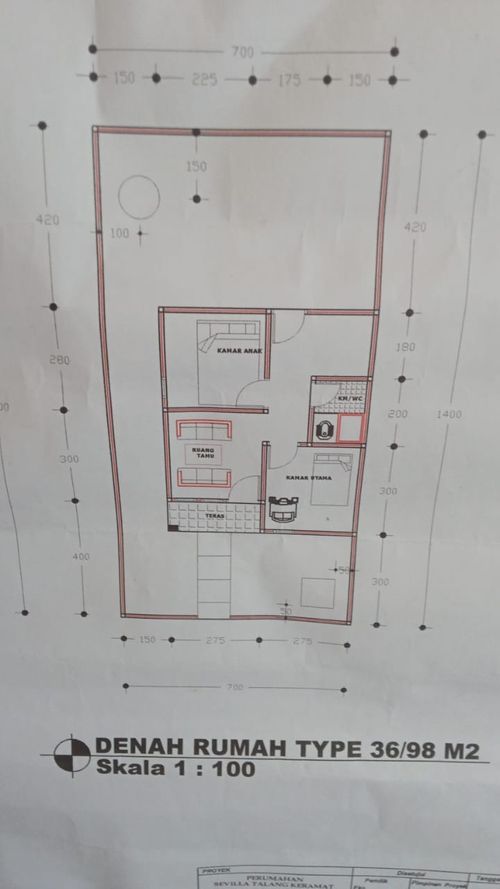 foto denah rumah tipe 36 perumahan Perumahan Sevilla