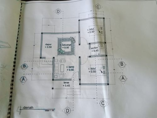 foto denah rumah tipe 45 perumahan PERUMAHAN PONDOK INDAH SANGGAOEN