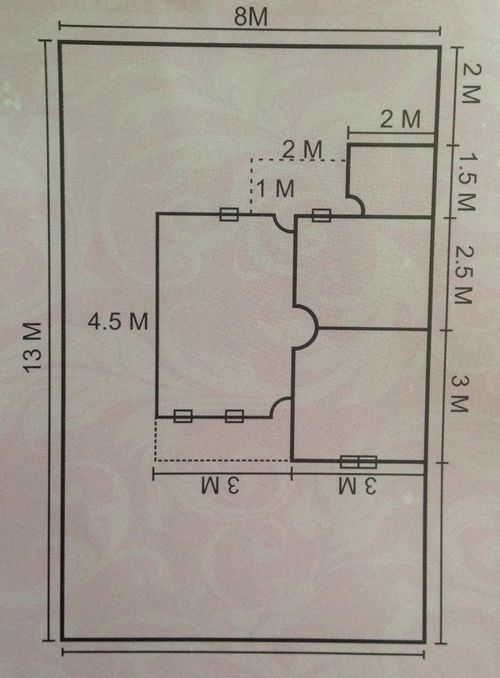 foto denah rumah tipe 36/108 perumahan PERMATA INDAH REGENCY 