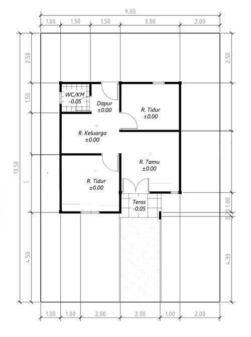 foto denah rumah tipe 36 perumahan RH Property Residence 3