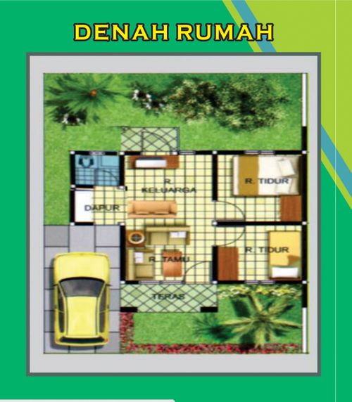 foto denah rumah tipe 36/108 perumahan TERATAI INDAH REGENCY