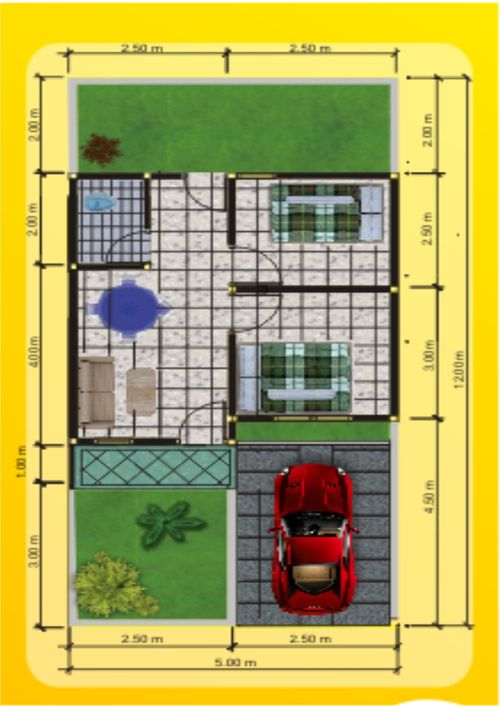 foto denah rumah tipe 32/60 perumahan SLADO PERMAI