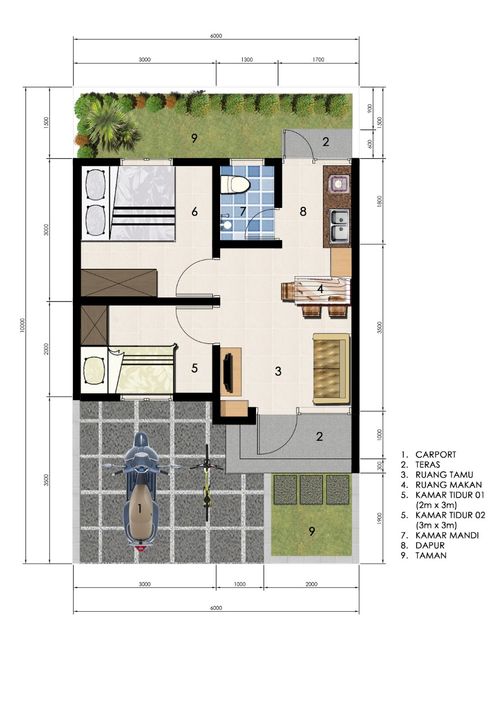 foto denah rumah tipe Reguler perumahan Nakula residence