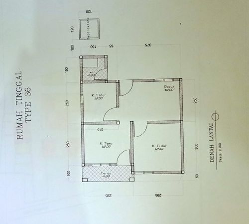 foto denah rumah tipe 36 perumahan SIPORIO