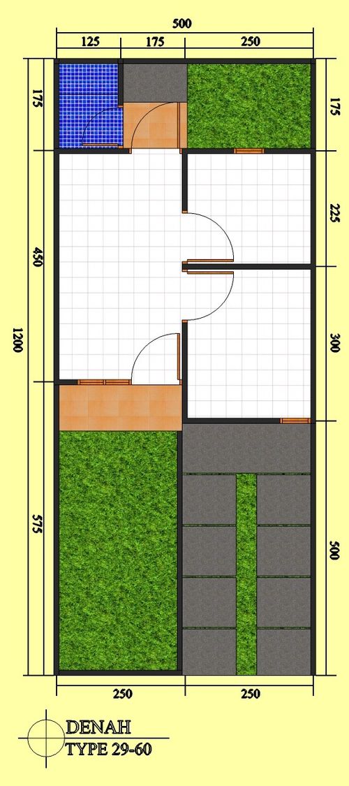 foto denah rumah tipe 5m x 12m perumahan TELAGA HARMONY RESIDENCE