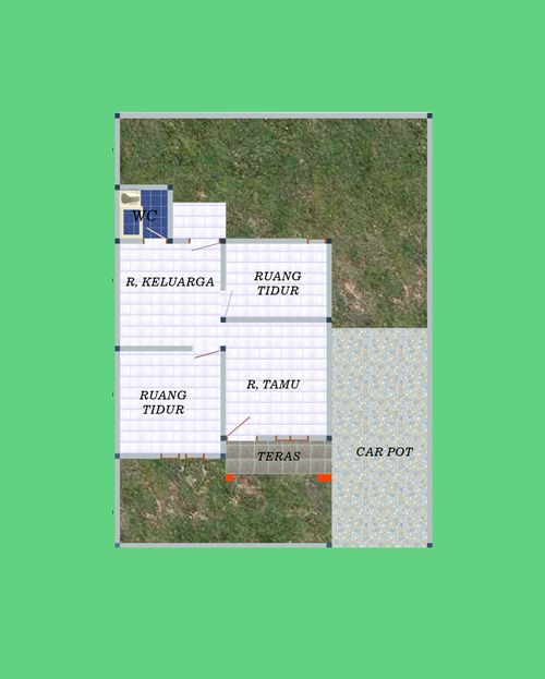 foto denah rumah tipe 36/108 perumahan Putra kubang permai 5