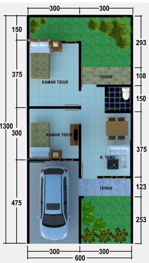foto denah rumah tipe Jade perumahan Artaputra Residence
