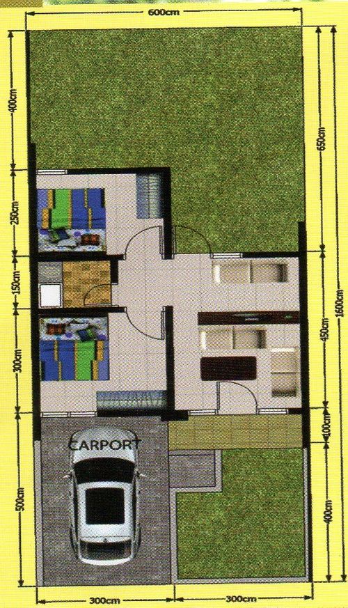 foto denah rumah tipe 36 m2 perumahan SLARA GEBANG ASRI
