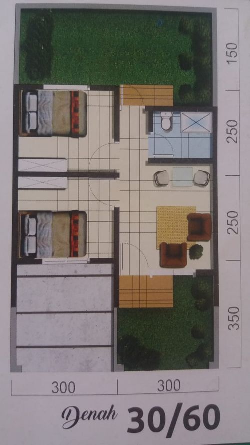 foto denah rumah tipe 30/ 60 perumahan Boekit Serang Damai Residence