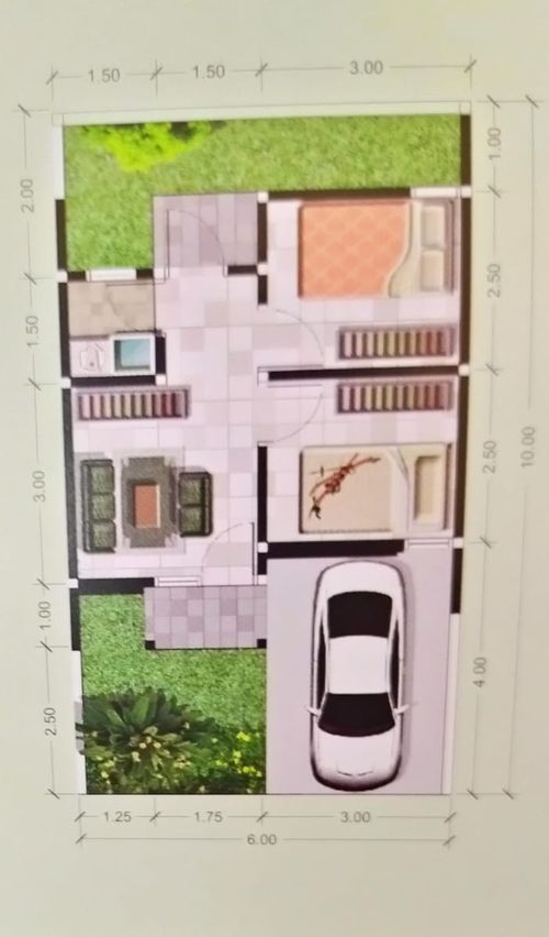 foto denah rumah tipe 30/60 perumahan GRAND EMERALD PANDANWANGI 2