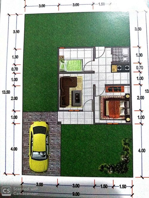 foto denah rumah tipe 36/121 perumahan KORPRI IDAMAN ESTATE
