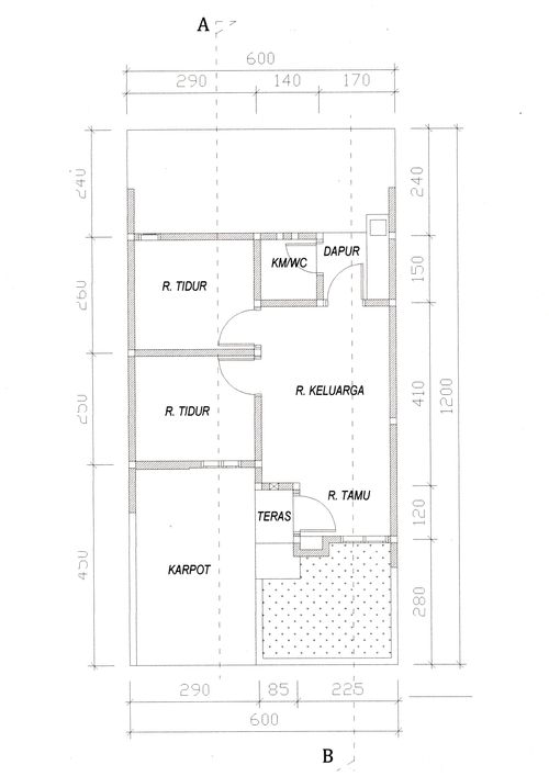 foto denah rumah tipe 36 perumahan Melati Mas Residence 2