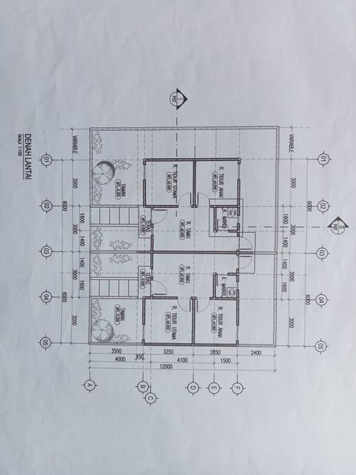 foto denah rumah tipe 36/72 perumahan PERUMAHAN MELATI RAYA