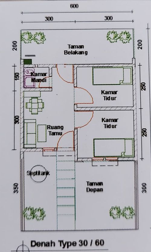 foto denah rumah tipe MAGNOLIA perumahan FIRDAUS RESIDENCE 2