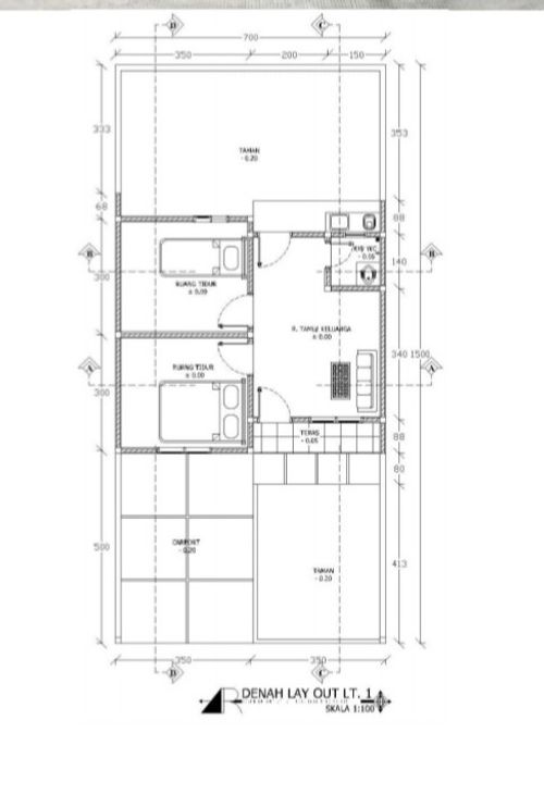 foto denah rumah tipe 40/105 perumahan MEGA MUTIARA TASIK REGENCY