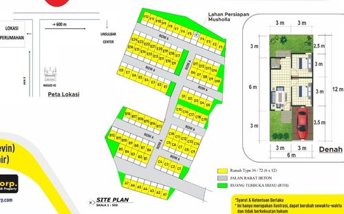foto denah rumah tipe 36/72 perumahan PERUMAHAN SHANGRILA MAJENE