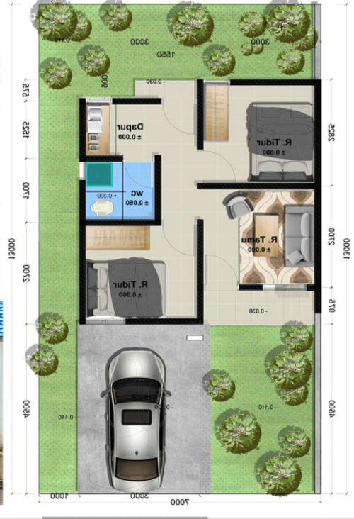 foto denah rumah tipe 36 perumahan ANUGRAH PERMAI 5