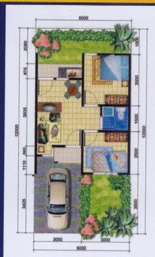foto denah rumah tipe 36 perumahan Puri Carangki