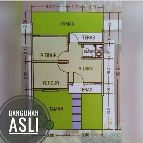 foto denah rumah tipe 29/60 perumahan VILLA KENCANA KARAWANG