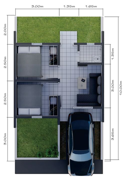 foto denah rumah tipe 29/60 perumahan NIRWANA BOJONG RESIDENCE