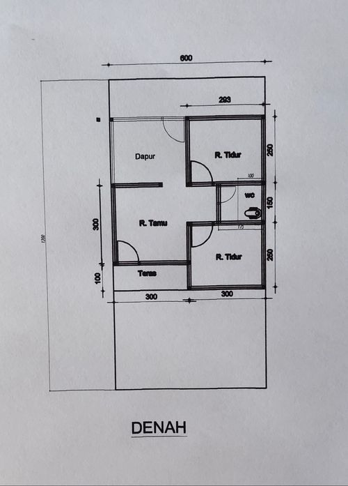 foto denah rumah tipe 36 perumahan Perumahan Naira Residence