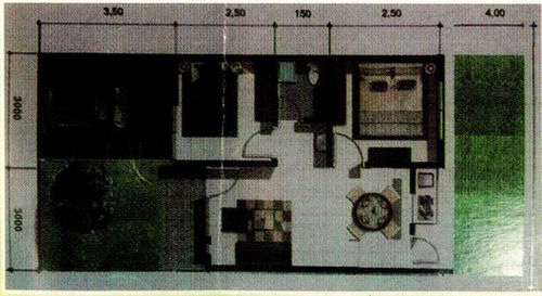 foto denah rumah tipe 45 perumahan Sukosari Estate