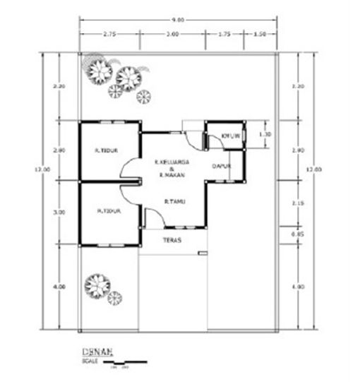 foto denah rumah tipe 36/108 perumahan puri amanah residence