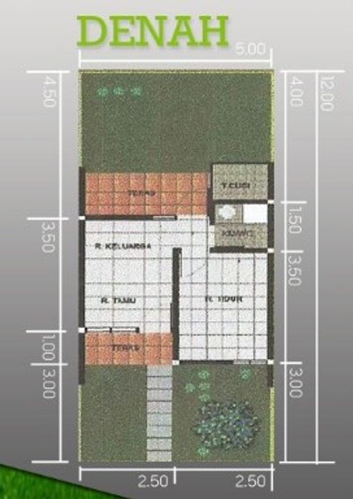 foto denah rumah tipe AGATE 168.000.000 perumahan GRIYA MAHAKARYA RESIDENCE